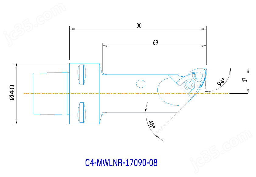 山特維克C4-MWLNR-17090-08刀柄